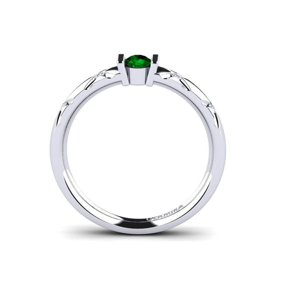 Green Zirconia Engagement Ring Alidia