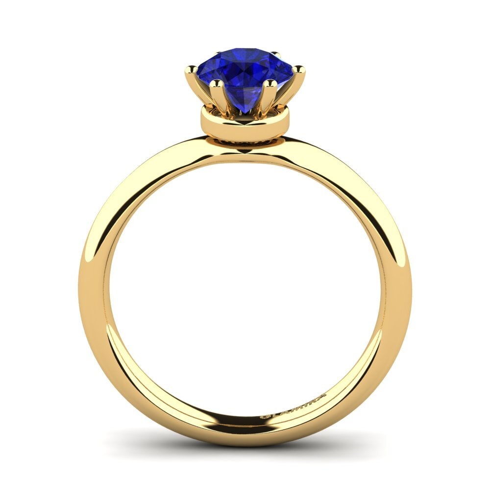 Saphir (im Labor gezüchtet) Verlobungsring Almira 0.8 crt