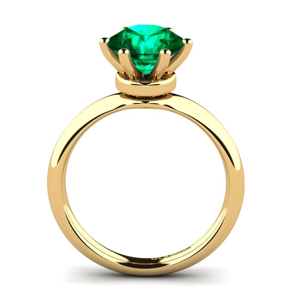 Esmeralda (creada en laboratorio) Anillo de compromiso Almira 2.0 crt