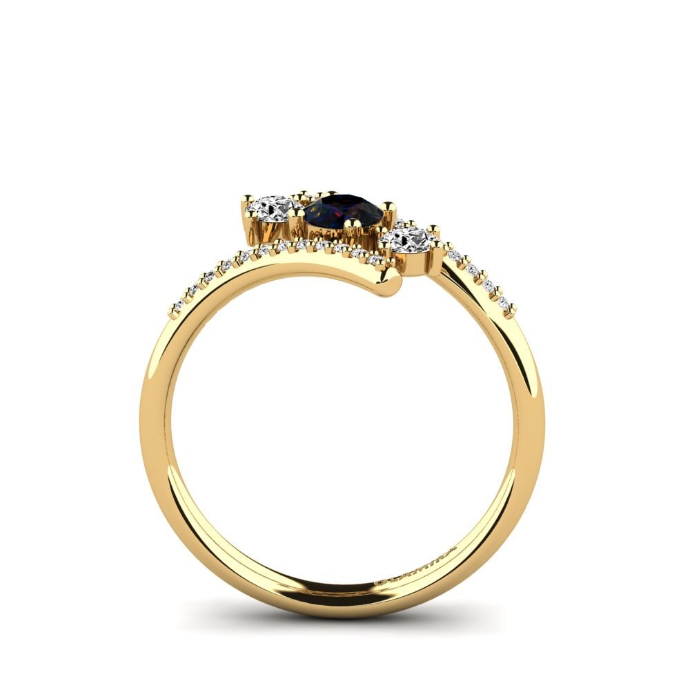 Black Opal Engagement Ring Anjatonia
