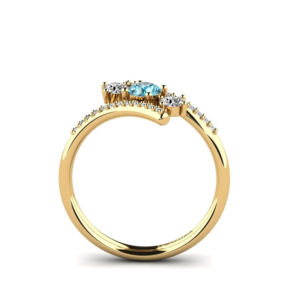 Blue Zircon Engagement Ring Anjatonia