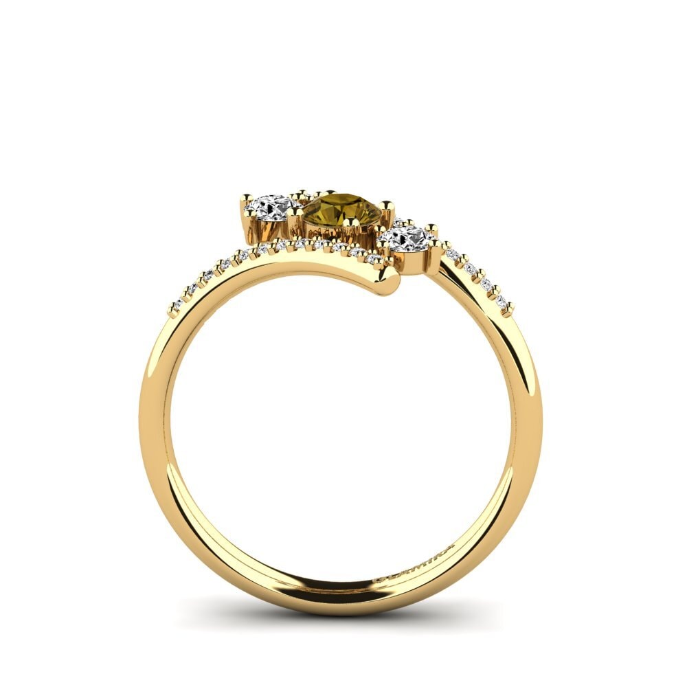 Brown Zircon Engagement Ring Anjatonia