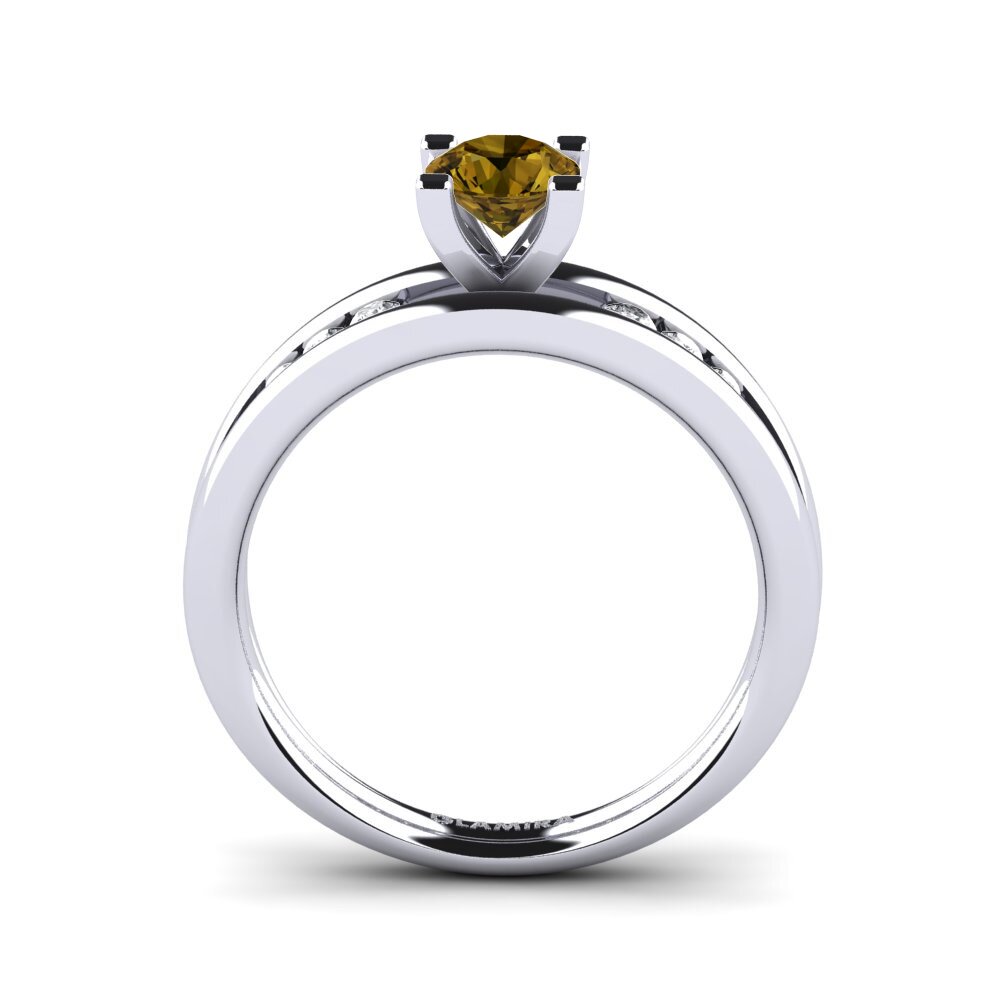 Brown Zircon Engagement Ring Bayamine