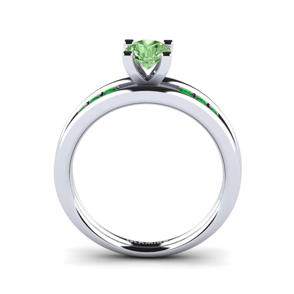 Green Diamond Engagement Ring Bayamine