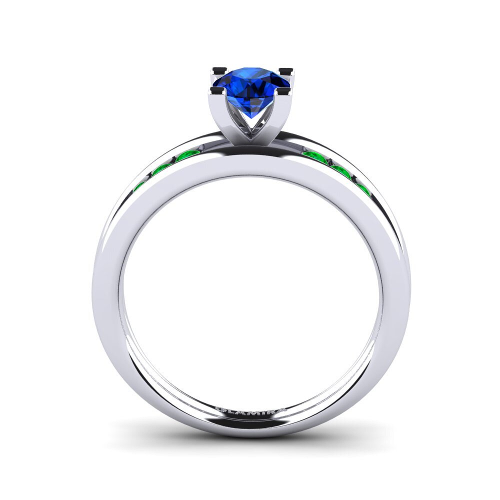 Sapphire (Lab Created) Engagement Ring Bayamine