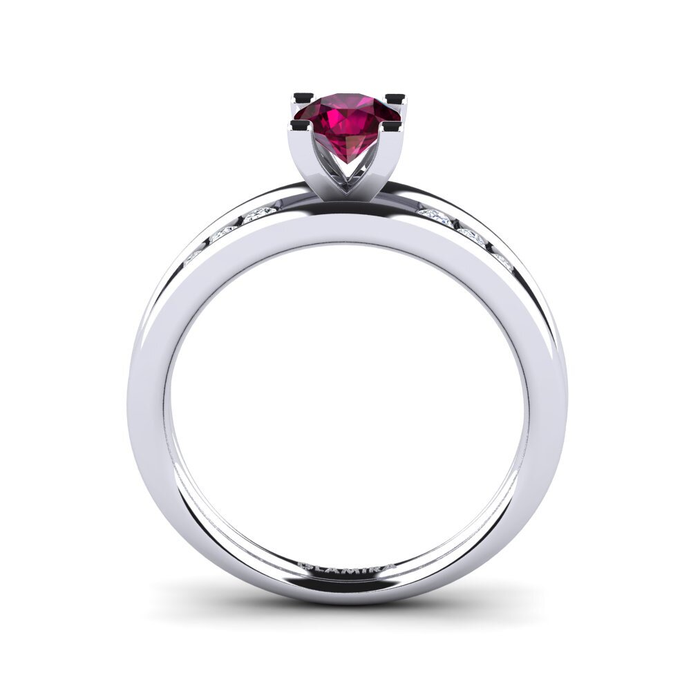 Rhodolite Garnet Engagement Ring Bayamine