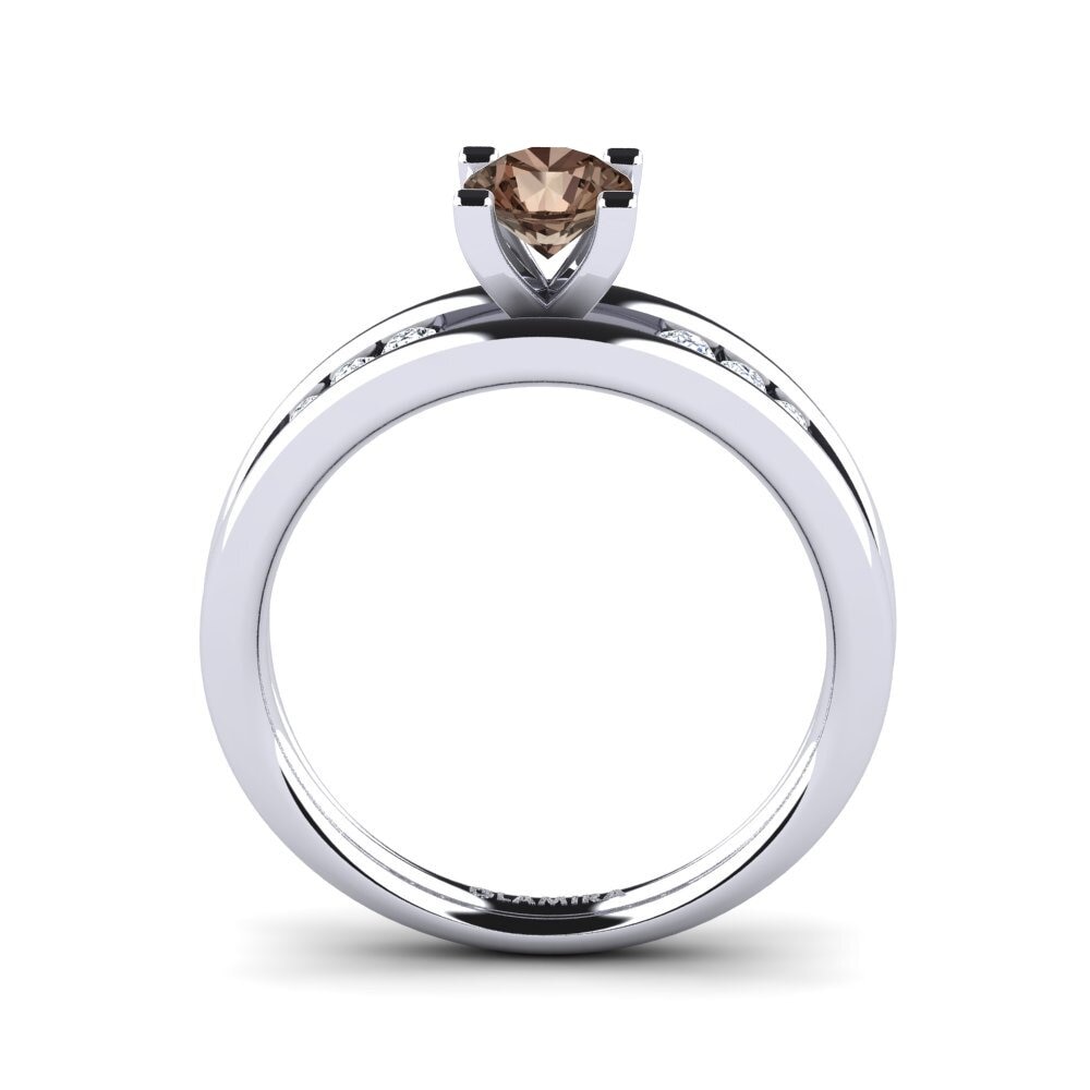 Smoky Quartz Engagement Ring Bayamine