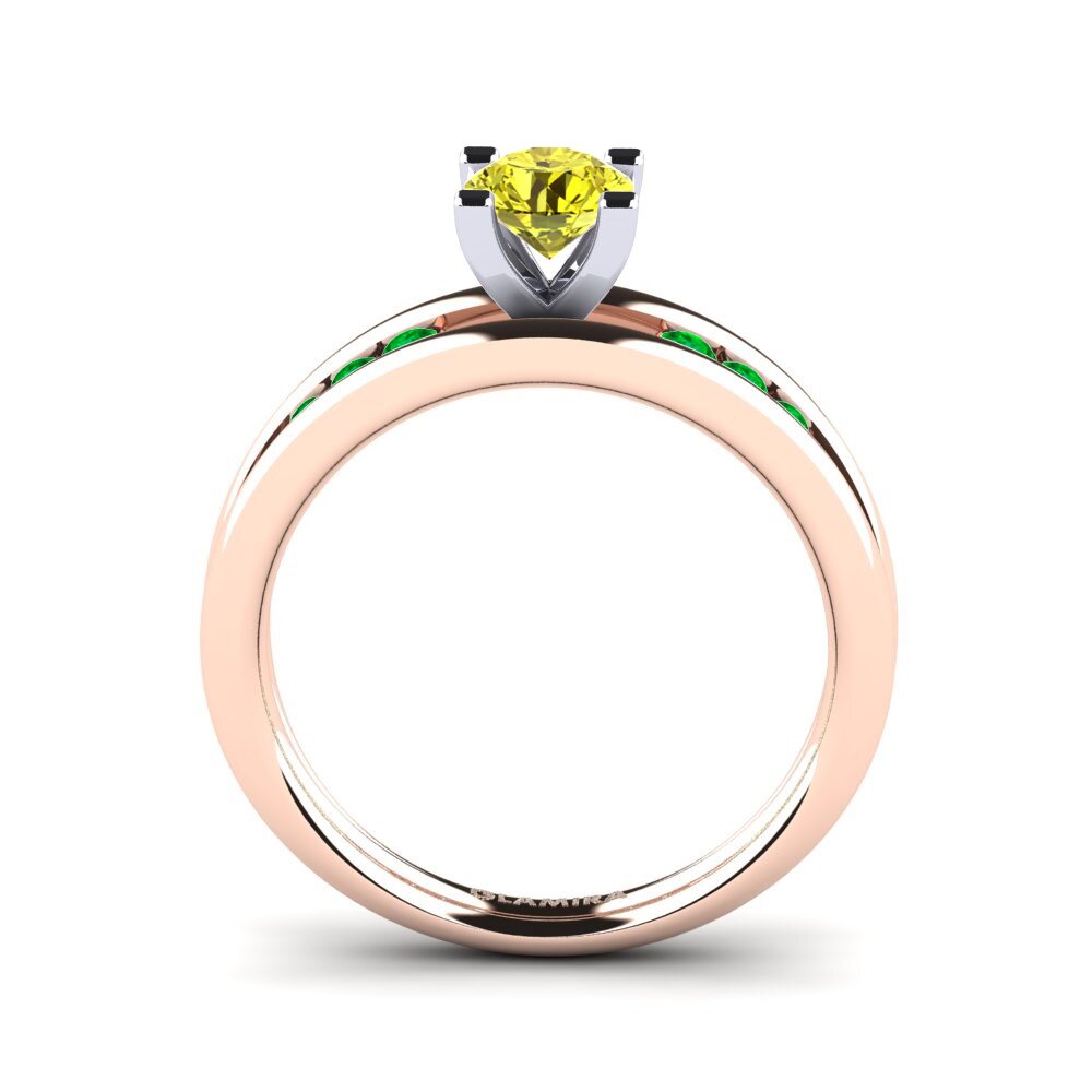 14k Rose & White Gold Engagement Ring Bayamine