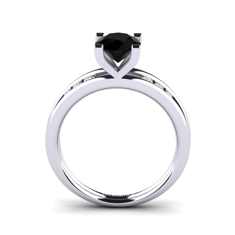 Ónix Negro Anillo de compromiso Bayamine 1.0 crt