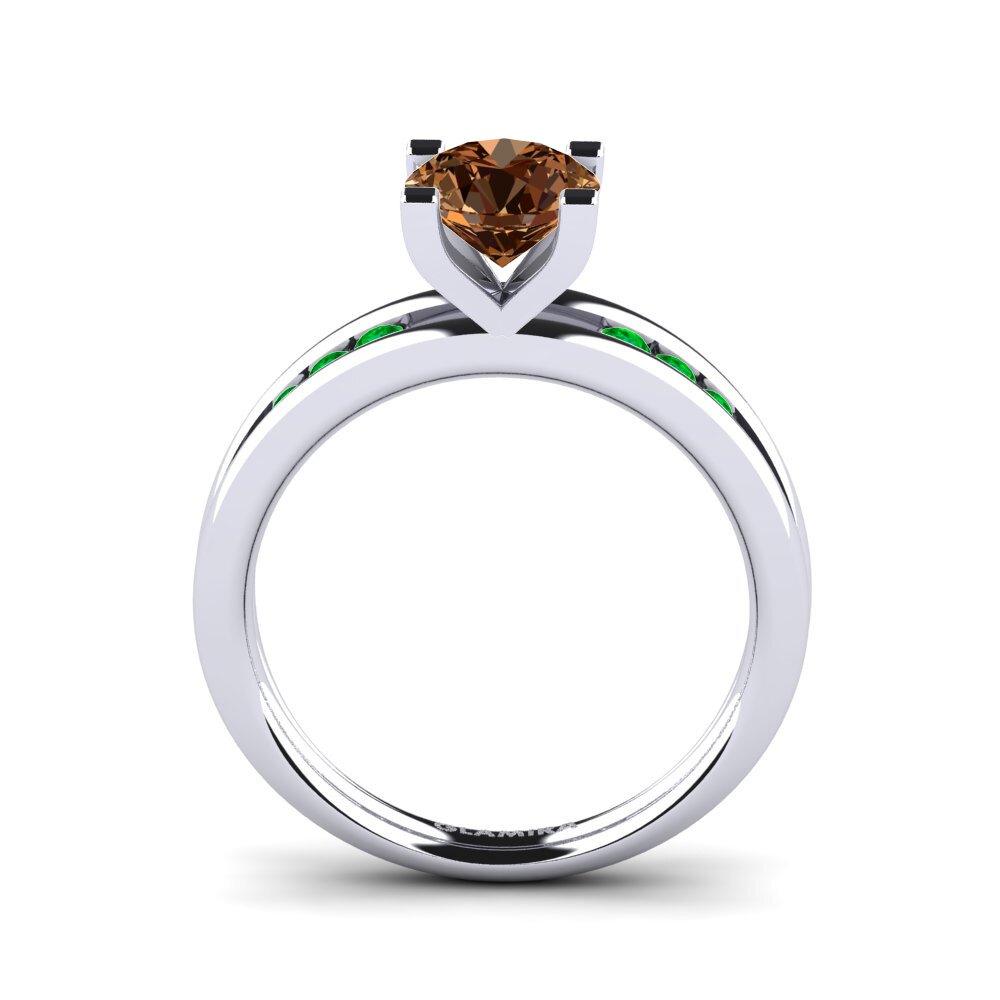 Brown Diamond Engagement Ring Bayamine 1.0 crt