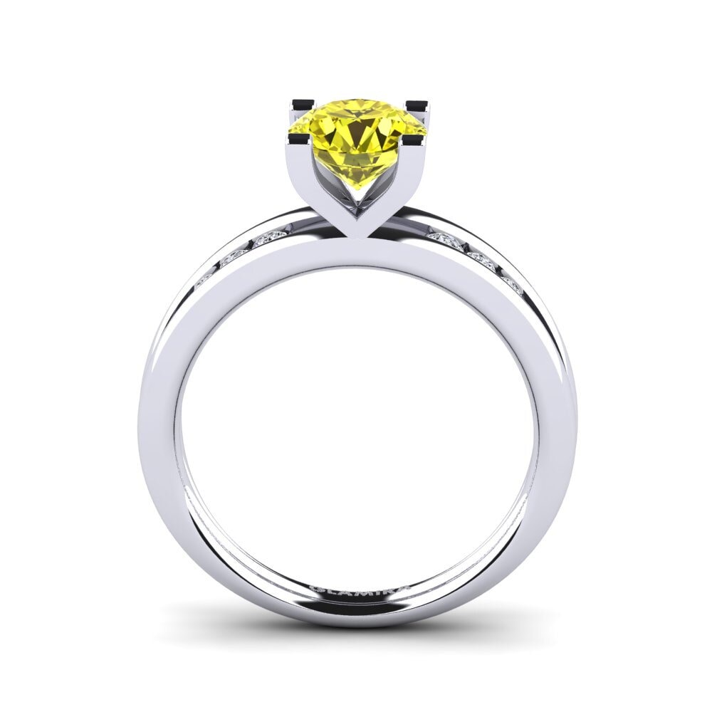 Diamante Amarillo Anillo de compromiso Bayamine 1.0 crt