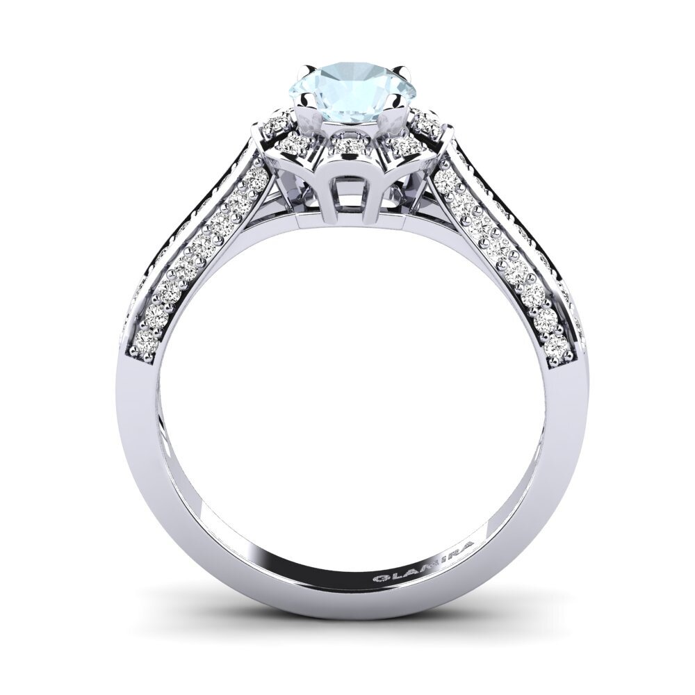 Aquamarine Engagement Ring Bella