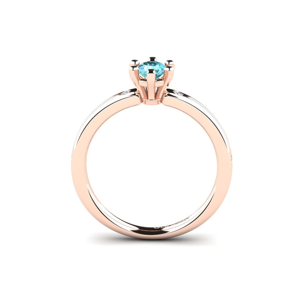 Blue Zircon Engagement Ring Beniamina