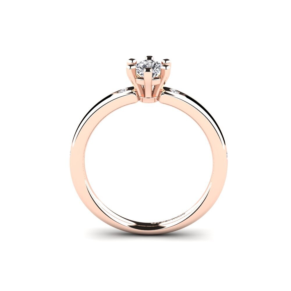 18ct Rose Gold Engagement Ring Beniamina