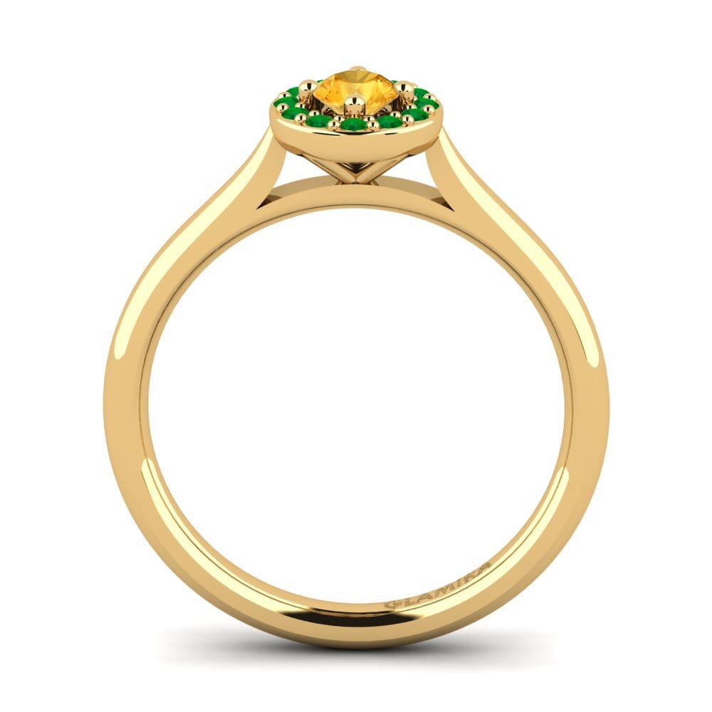 14ct Yellow Gold Citrine Engagement Ring Brianna