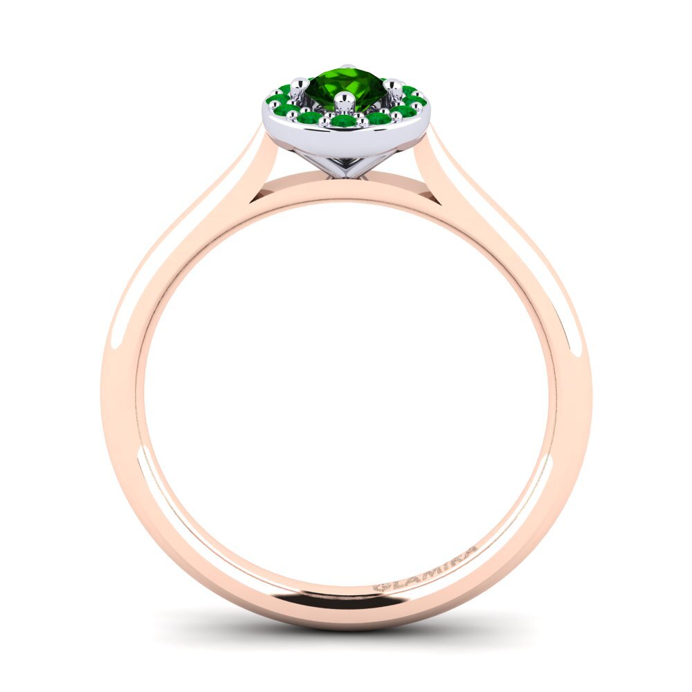 14k Rose & White Gold Engagement Ring Brianna