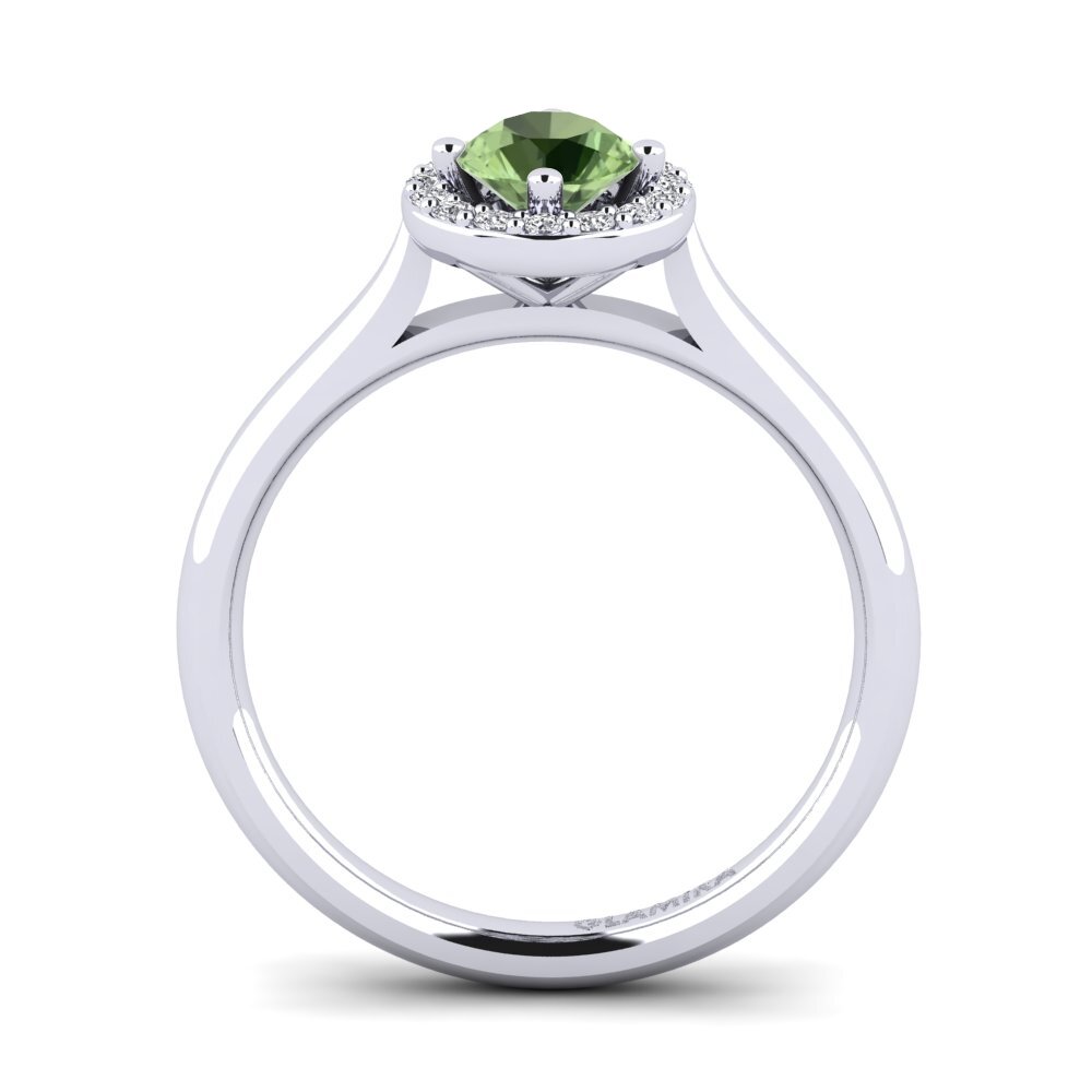Green Sapphire Engagement Ring Brianna 0.5 crt