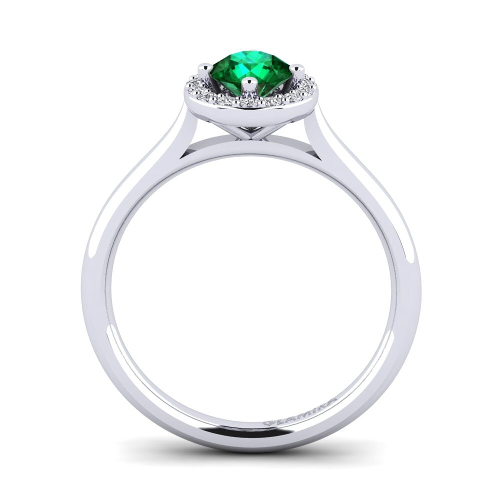 Emerald (Lab Created) Engagement Ring Brianna 0.5 crt