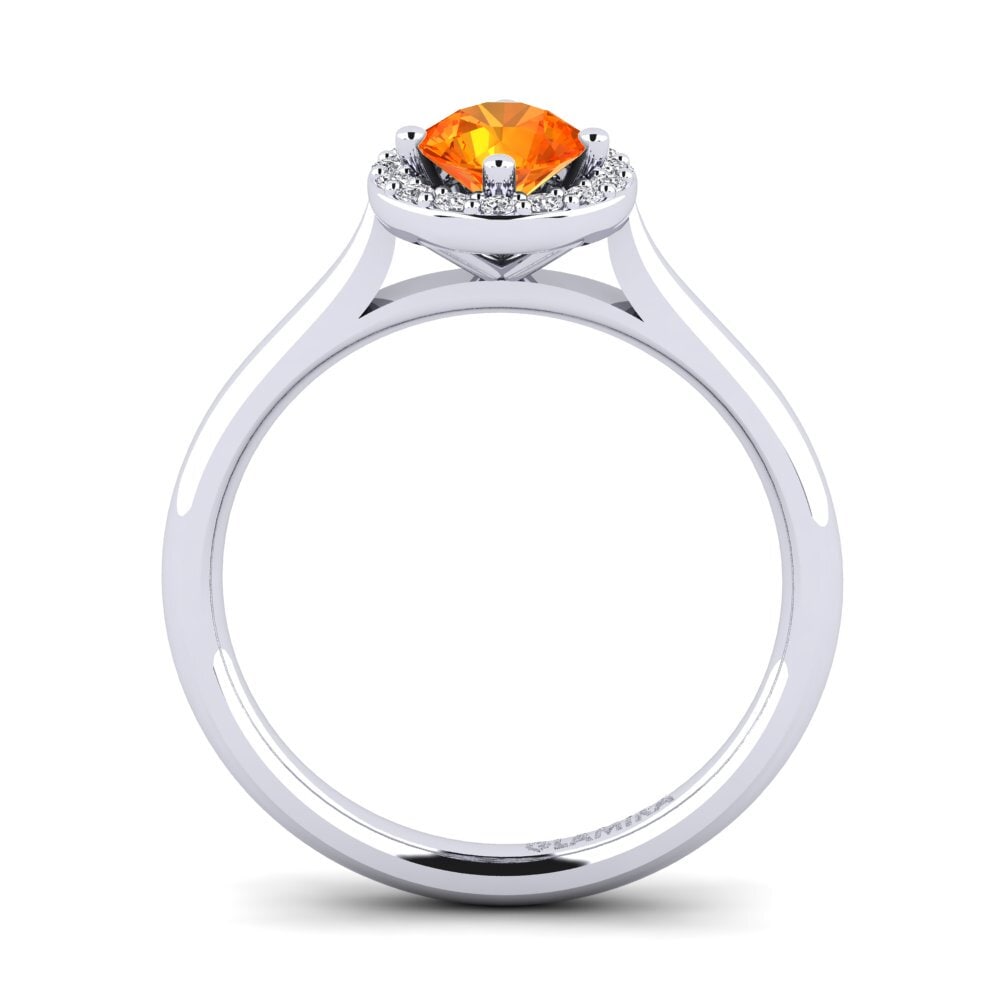 Orange Sapphire Engagement Ring Brianna 0.5 crt