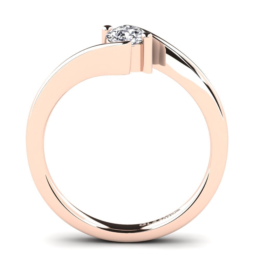 14k Oro Rosa Anillo de compromiso Bridal Element
