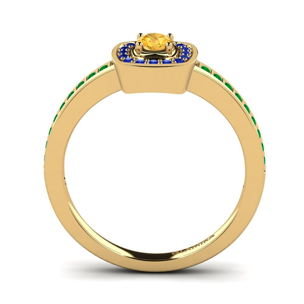 14ct Yellow Gold Citrine Engagement Ring Claire