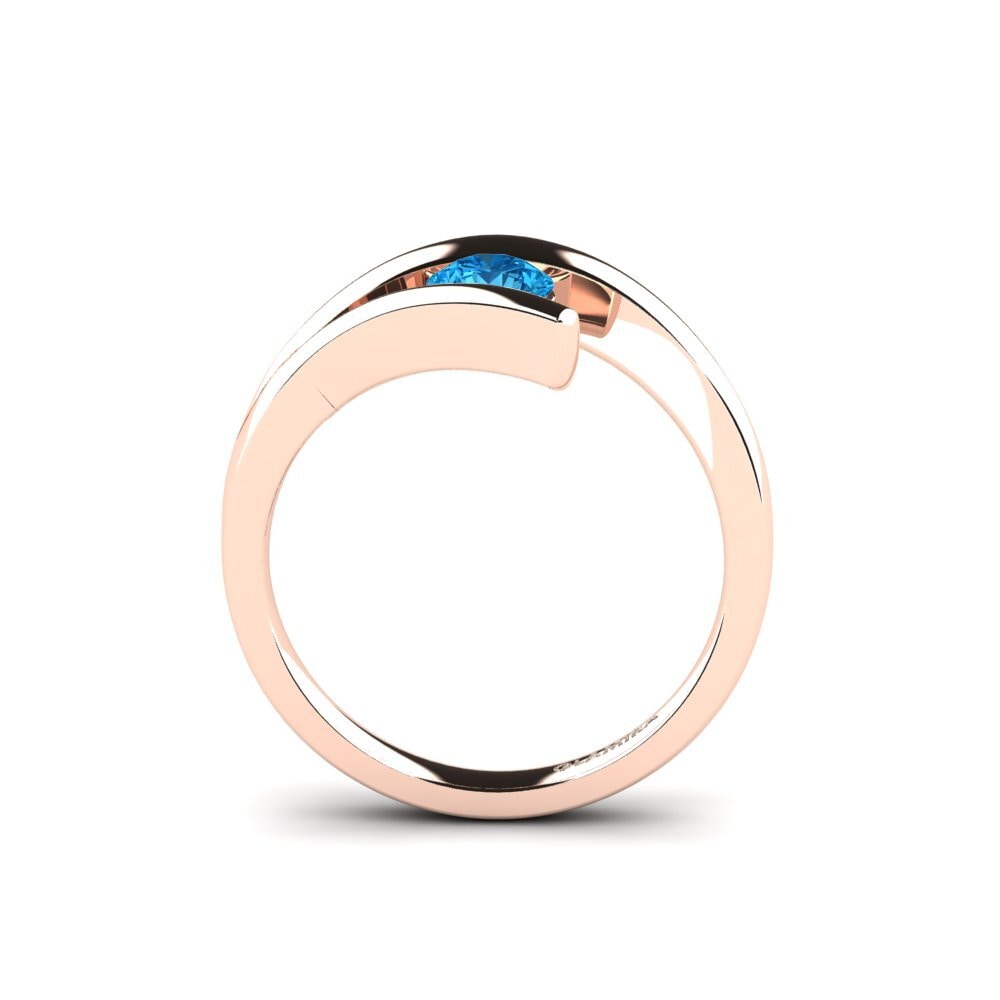 Rotgold 585 Verlobungsringe Clara 0.5crt