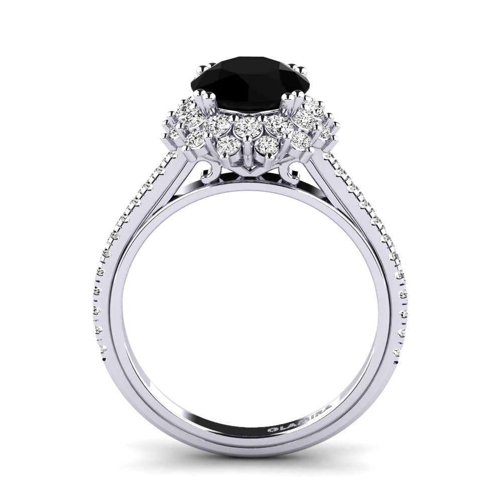 Black Onyx Engagement Ring Daffney 2.0 crt