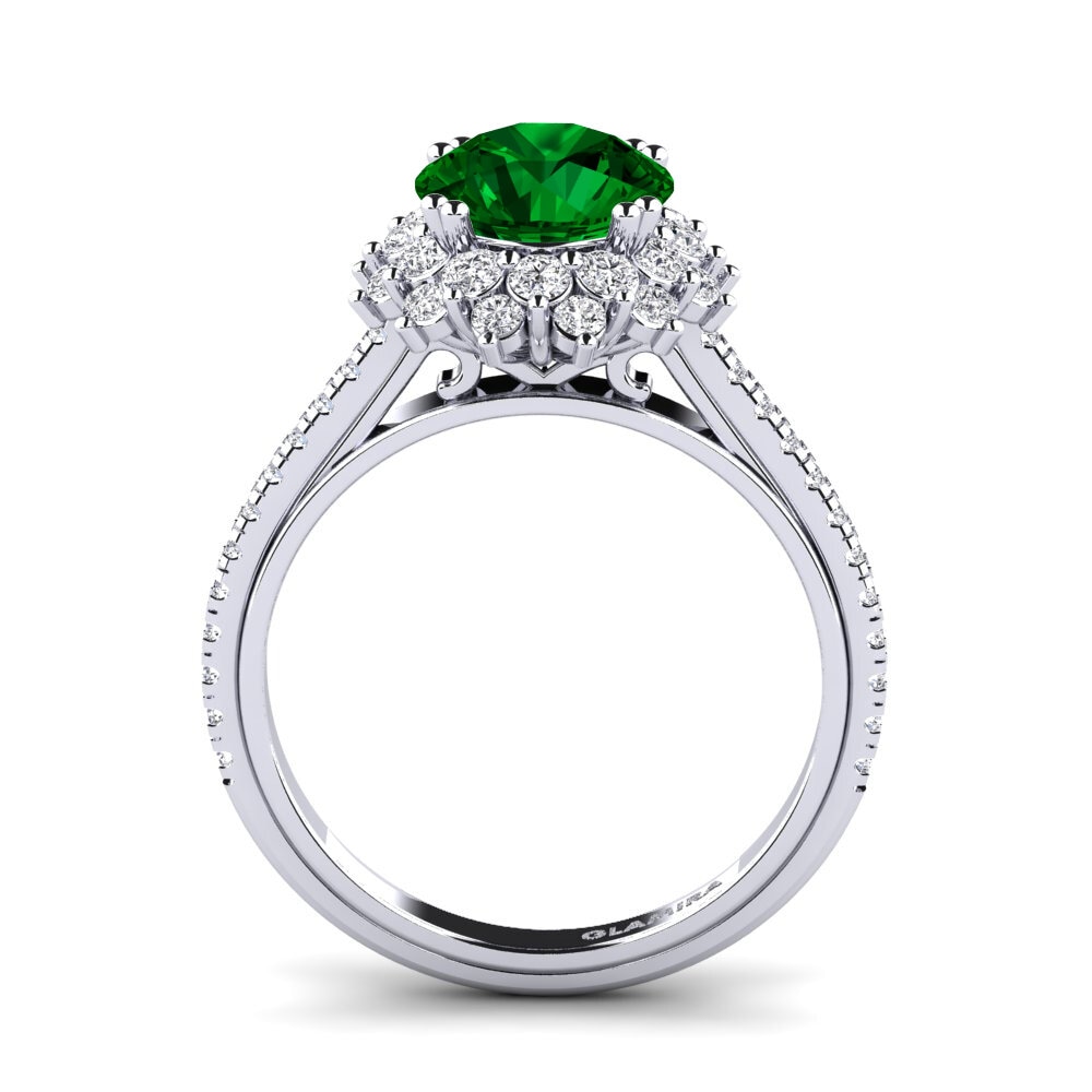 Green Zirconia Engagement Ring Daffney 2.0 crt