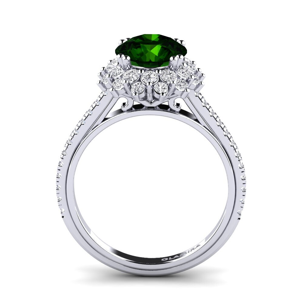 Green Tourmaline Engagement Ring Daffney 2.0 crt