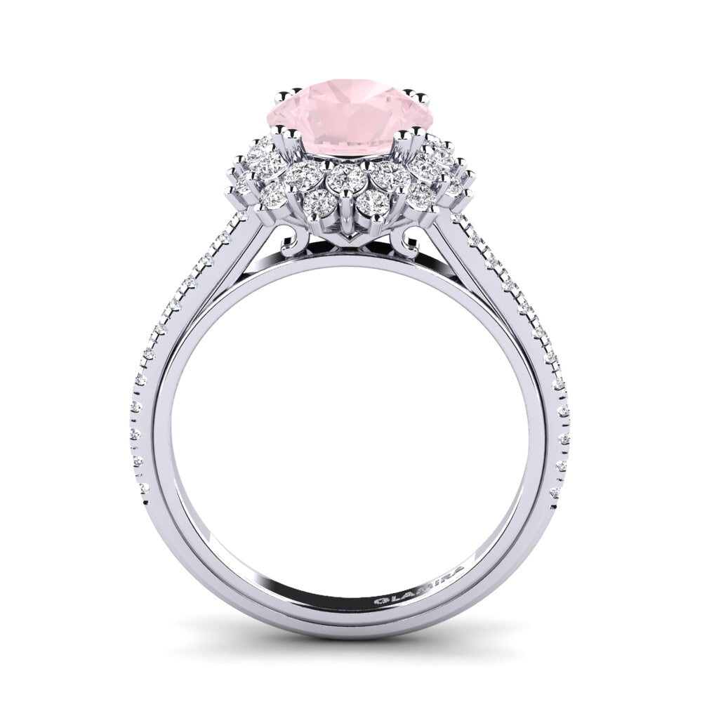 Rose Quartz Engagement Ring Daffney 2.0 crt