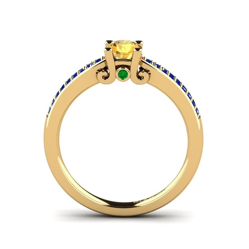 14ct Yellow Gold Citrine Engagement Ring Donielle