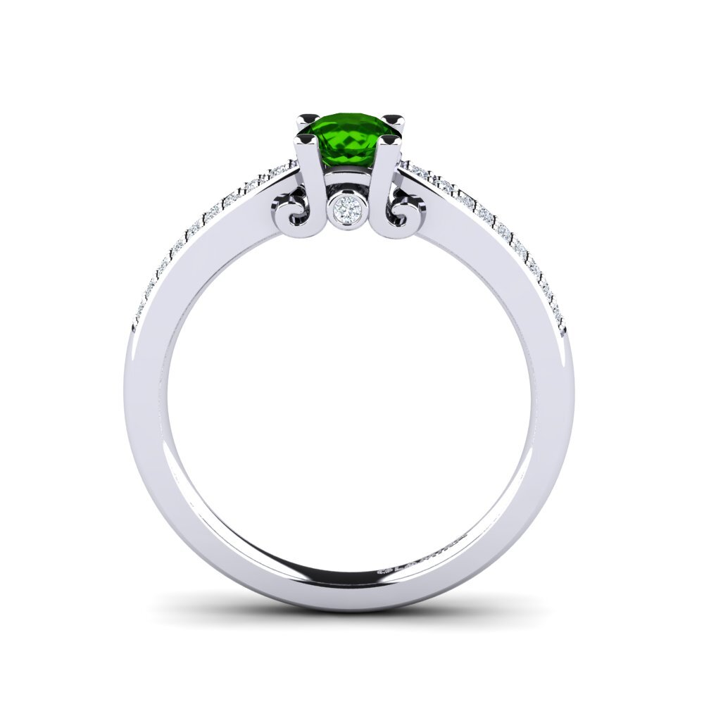 Green Tourmaline Engagement Ring Donielle