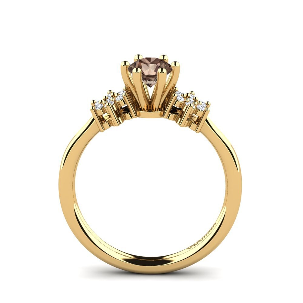 Smoky Quartz Engagement Ring Eila