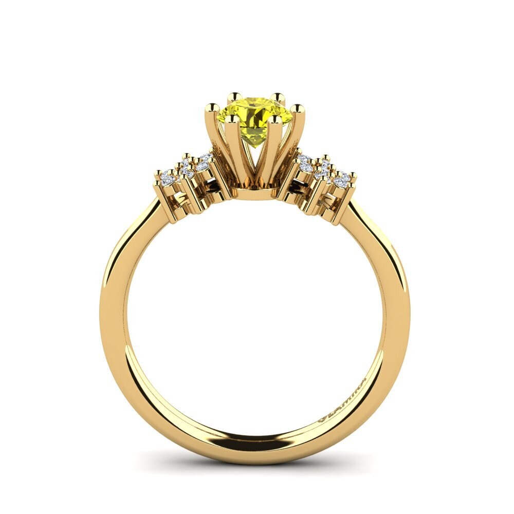 Yellow Diamond Engagement Ring Eila