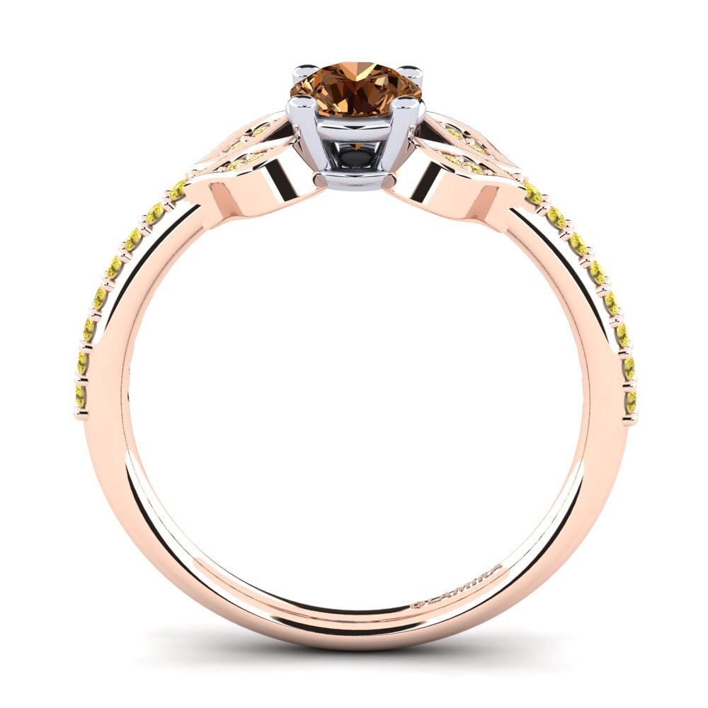 14k Rose & White Gold Engagement Ring Elide