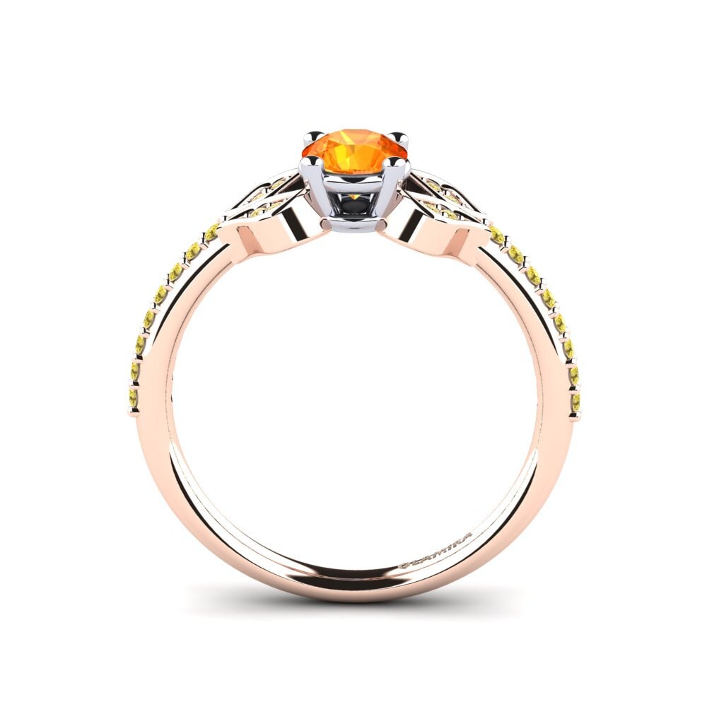 14k Rose & White Gold Engagement Ring Elide