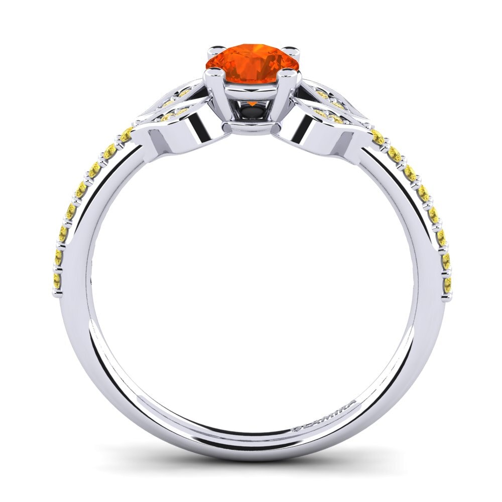Fire Opal Engagement Ring Elide
