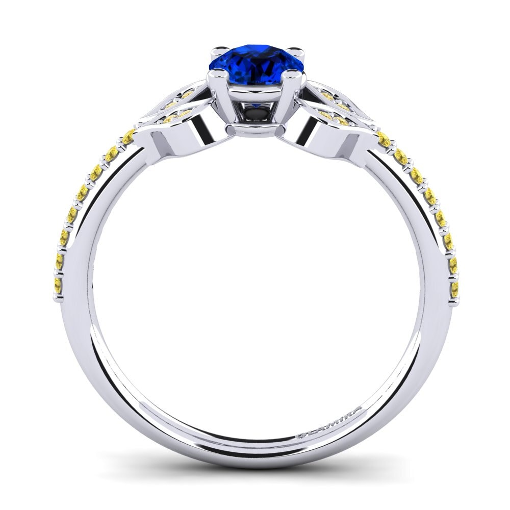 Sapphire (Lab Created) Engagement Ring Elide