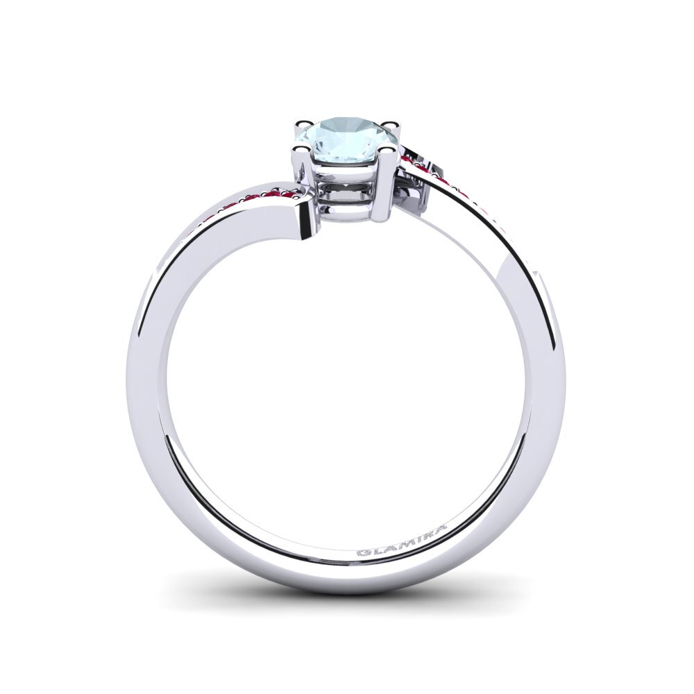 Aquamarine Engagement Ring Elloine