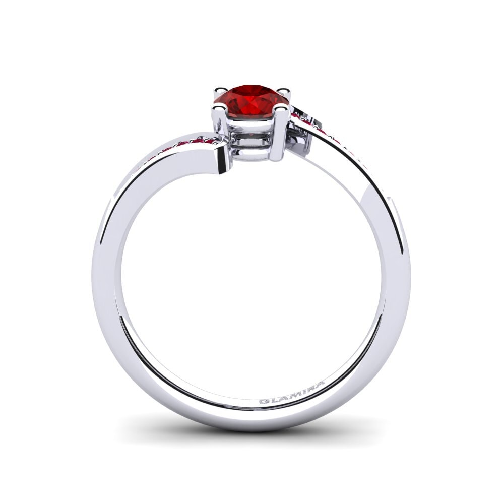 Ruby (Lab Created) Engagement Ring Elloine