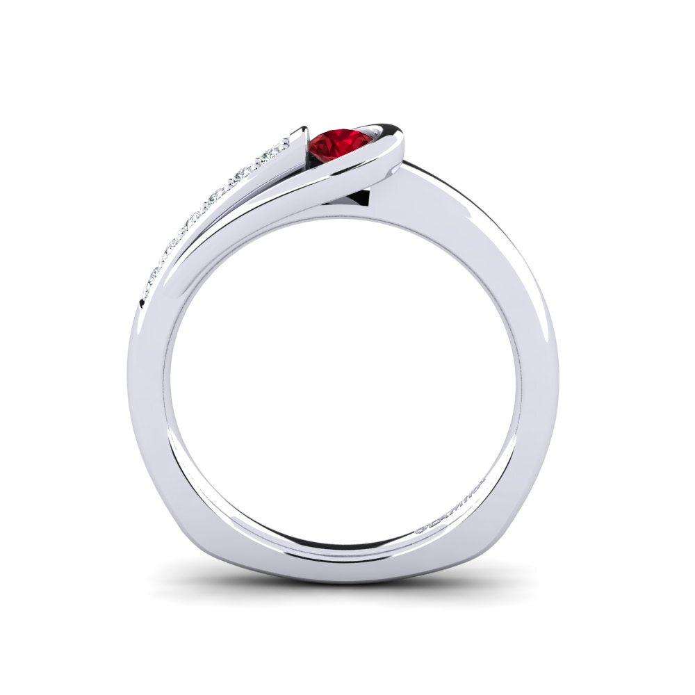 Red Zirconia Engagement Ring Genifer