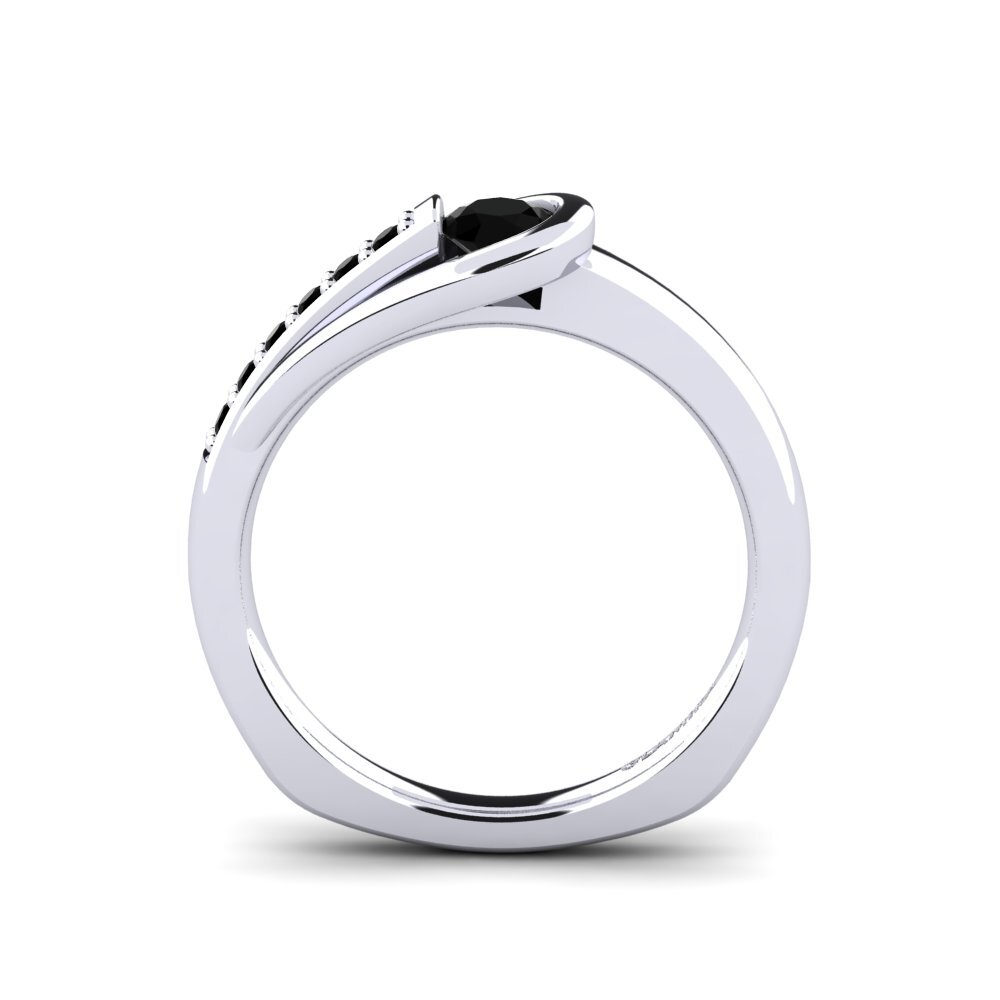 Black Diamond Engagement Ring Genifer 0.25 crt