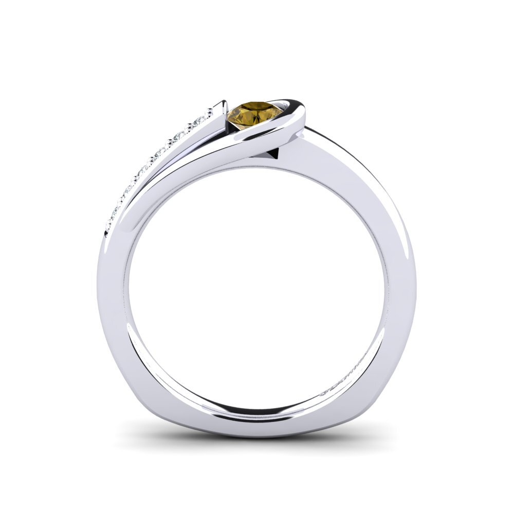Brown Zircon Engagement Ring Genifer 0.25 crt