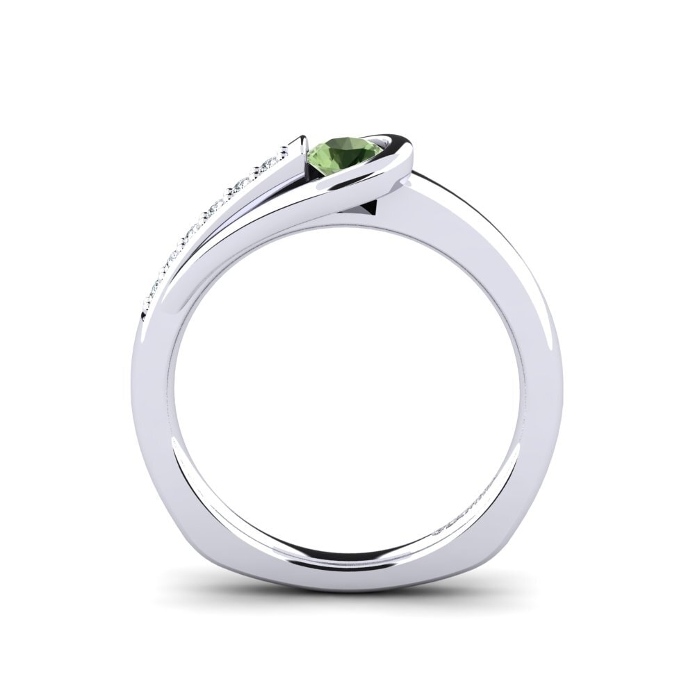 Green Sapphire Engagement Ring Genifer 0.25 crt