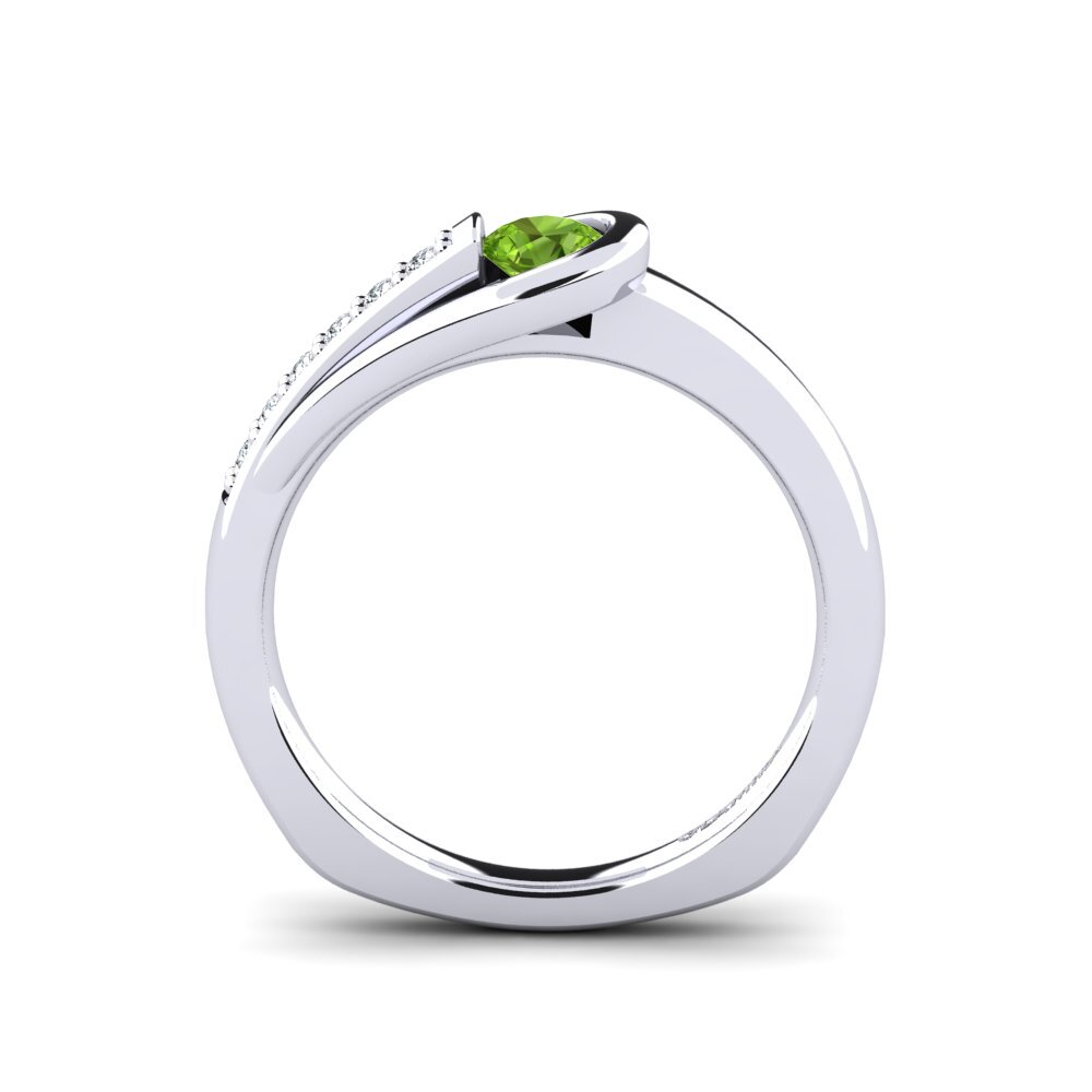 Peridot Engagement Ring Genifer 0.25 crt