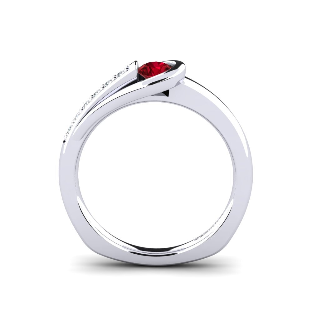 Red Zirconia Engagement Ring Genifer 0.25 crt