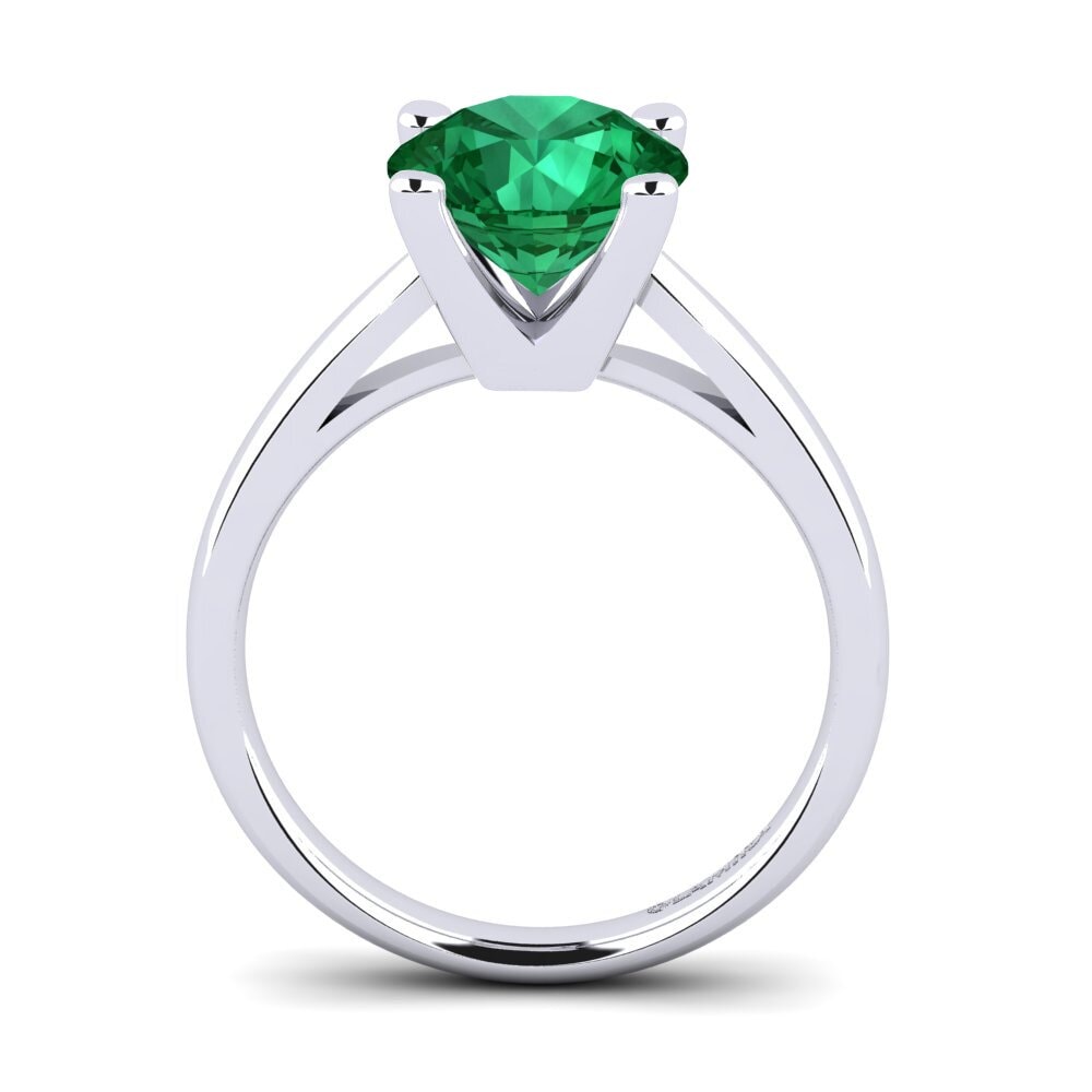 Esmeralda (creada en laboratorio) Anillo de compromiso Grace 3.0crt
