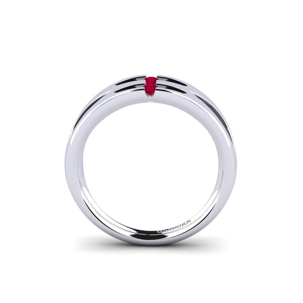 Ruby Engagement Ring Hibiscus