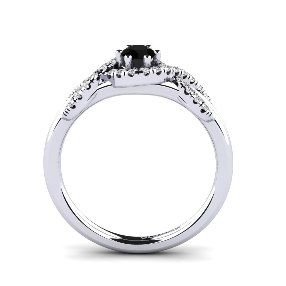 Black Diamond Engagement Ring Jilessa