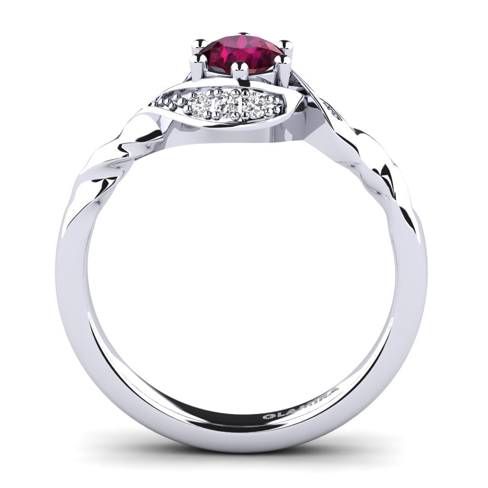 Rhodolite Garnet Engagement Ring Leona